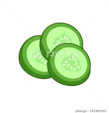 cucumber slice illustration food cucumber slice illustration food 142993503