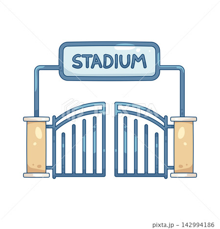 Illustration of stadium entrance Illustration of stadium entrance 142994186