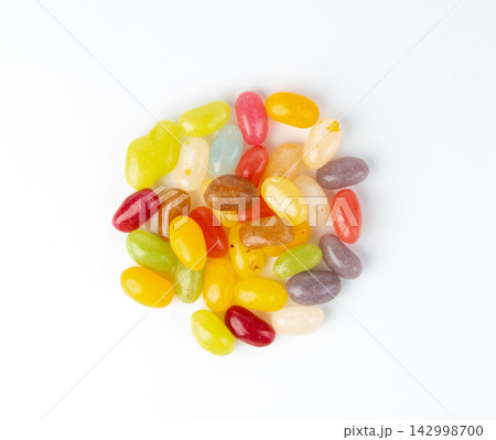 Jelly beans gummy candy pile, colorful marmalade pills Jelly beans gummy candy pile, colorful marmalade pills 142998700