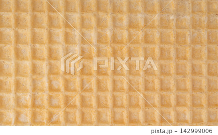Waffle textured background, crispy wafer cake pattern 142999006
