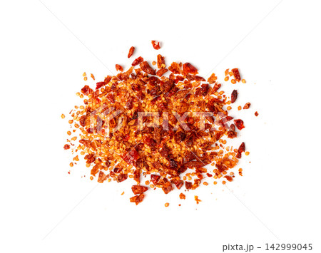 Dry chili pepper isolated, red chilly spice Dry chili pepper isolated, red chilly spice 142999045