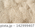 Wheat flour powder textured background, spelt grain dust pattern 142999407