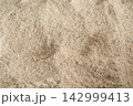 Wheat flour powder textured background, spelt grain dust pattern 142999413