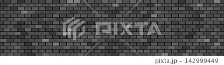 Brick wall seamless pattern, grey ceramic stone tile, black and white brickwall vector illustration Brick wall seamless pattern, grey ceramic stone tile, black and white brickwall vector illustration 142999449