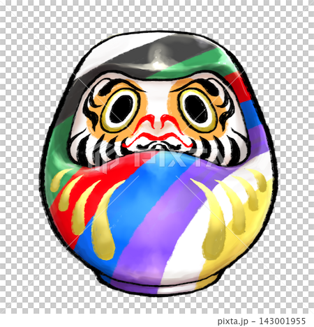Rainbow-colored Daruma doll Rainbow-colored Daruma doll 143001955