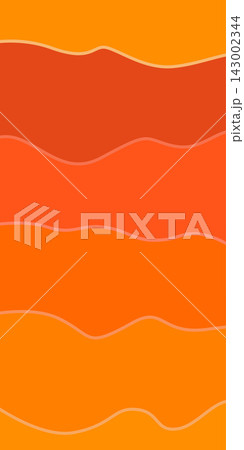 Colorful wavy patterns fill the space with shades of orange and red. The lines create a smooth flow across the surface Colorful wavy patterns fill the space with shades of orange and red. The lines create a smooth flow across the surface 143002344