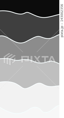 Wavy lines in black gray and white show a simple design with no specific shapes or objects present. The blend creates a visual effect 143002356