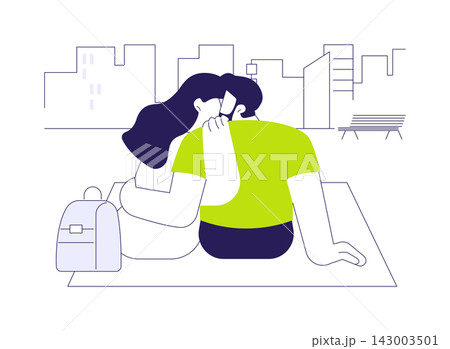 Happy together isolated cartoon vector illustrations. Happy together isolated cartoon vector illustrations. 143003501