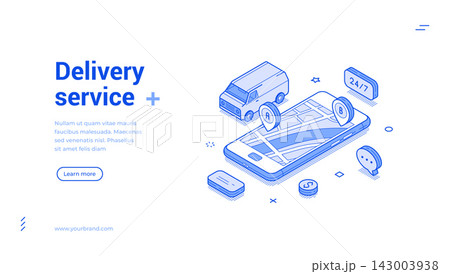 City Delivery Service And Gps Navigation Isometric Vector Illustration Banner Template City Delivery Service And Gps Navigation Isometric Vector Illustration Banner Template 143003938