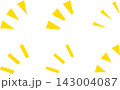 ひらめきや強調を表す黄色のあしらい・記号・アイコンセット 143004087