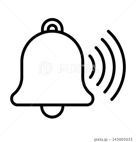 Bell ringing icon notification alert symbol 143005033