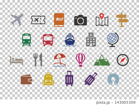 simple travel icon set simple travel icon set 143005309