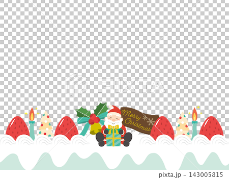 サンタクロースとクリスマスケーキのフレーム 143005815