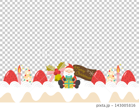 Santa Claus and Christmas cake frame Santa Claus and Christmas cake frame 143005816