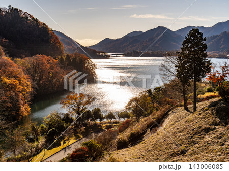宮ヶ瀬湖　鳥居原園地の風景　神奈川県相模原市 143006085