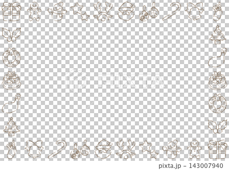 Cute hand-drawn style Christmas frame Cute hand-drawn style Christmas frame 143007940