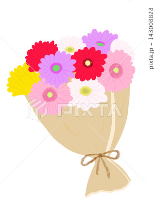 明るい気持ちにさせてくれるガーベラの花束 143008828