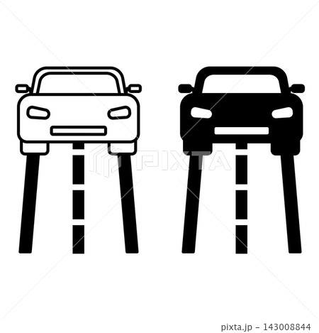 Drive Icons. Black and White Vector Icons. Car Driving on Highway. Vehicle Movement. Road Concept Drive Icons. Black and White Vector Icons. Car Driving on Highway. Vehicle Movement. Road Concept 143008844