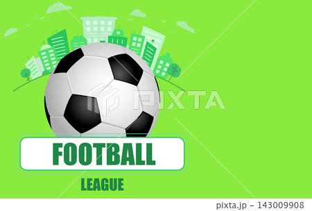 silhouette, soccer ball. Soccer Template design , Football banner, Sport layout design. standing near the center line on the green field. vector illustration silhouette, soccer ball. Soccer Template design , Football banner, Sport layout design. standing near the center line on the green field. vector illustration 143009908