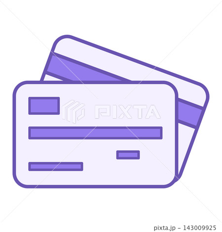Colored Credit Card Icon. Vector Icon of Bank Card from Two Sides. Business And Finance Concept Colored Credit Card Icon. Vector Icon of Bank Card from Two Sides. Business And Finance Concept 143009925
