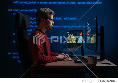 Data scientist working on a machine learning or artificial intelligence task. 143010200