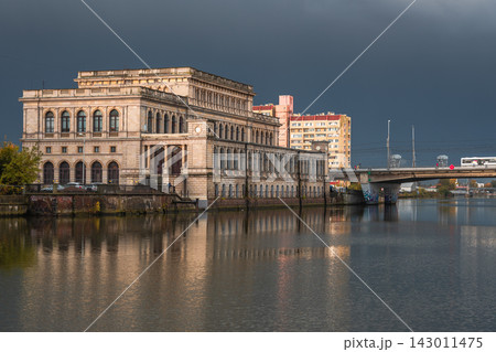 Autumn Morning View of Konigsberg Stock Exchange in Kaliningrad. Russia Autumn Morning View of Konigsberg Stock Exchange in Kaliningrad. Russia 143011475