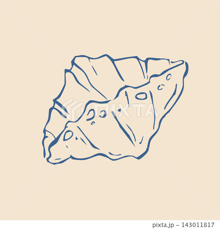 Hand Drawn Crumpled Paper Sheet Doodle Illustration 143011817