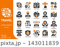 travel and tourism filled glyph icon set,20 vector icons 143011839