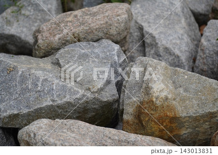 Large Gray and Brown Rocks Stone Pile Natural Texture Large Gray and Brown Rocks Stone Pile Natural Texture 143013831