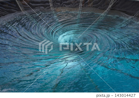 Captivating Blue Water Vortex Swirling Energy Captivating Blue Water Vortex Swirling Energy 143014427