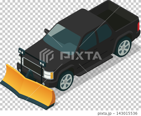 Pickup truck with snow plow Pickup truck with snow plow 143015536