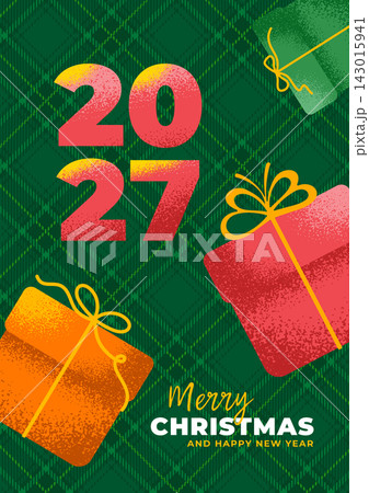 Trendy Christmas 2027 Vertical Design Template 143015941