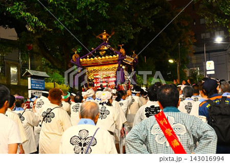 諏方神社例大祭の本社神輿渡御　東京 143016994