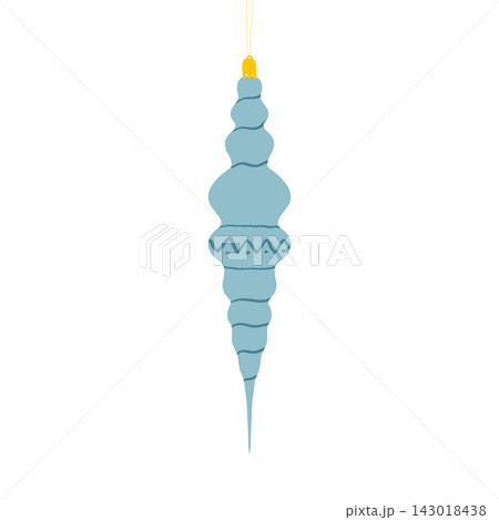 Isolated blue spiral ornament cutout on transparent background 143018438