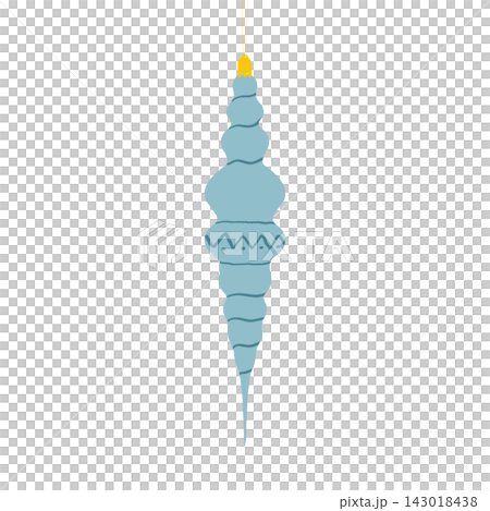 Isolated blue spiral ornament cutout on transparent background 143018438