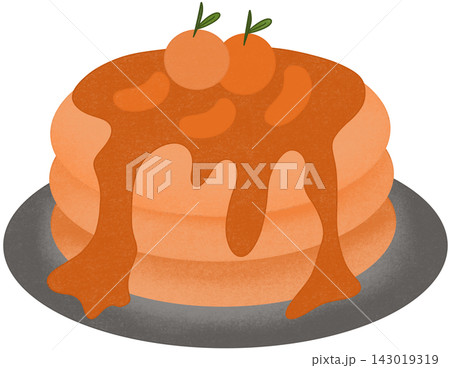 orange pancakes illustration orange pancakes illustration 143019319