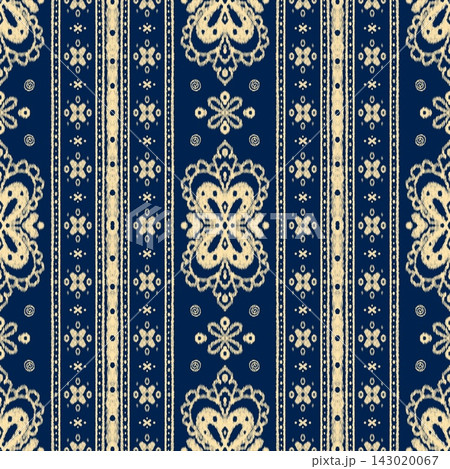 Hand-drawn Seamless Navy Blue Vintage Floral Damask Stripe Background for Luxury Drapery Fabric Hand-drawn Seamless Navy Blue Vintage Floral Damask Stripe Background for Luxury Drapery Fabric 143020067
