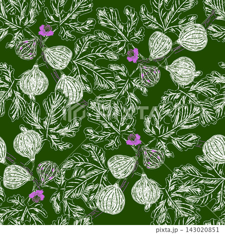 seamless pattern with hand drawn pastel 143020851