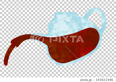 紅茶を注ぐガラスポット 143021446