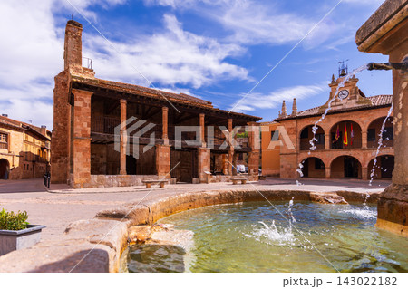Plaza Mayor, main square of town of Ayllon in province of Segovia Plaza Mayor, main square of town of Ayllon in province of Segovia 143022182