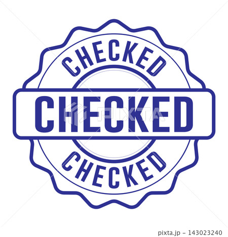 Checked Stamp Graphic design vector element Checked Stamp Graphic design vector element 143023240