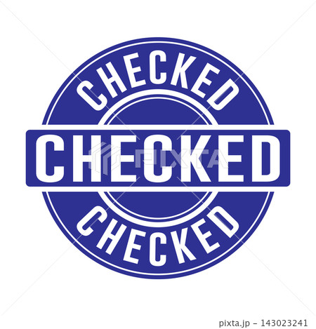 Checked Stamp Graphic design vector element Checked Stamp Graphic design vector element 143023241
