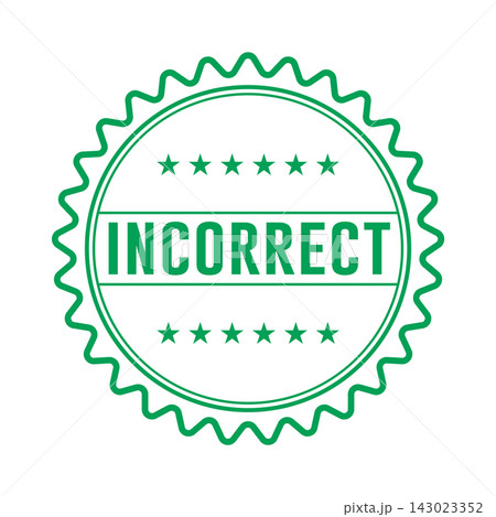 Incorrect Rubber Stamp Illustration design templates simple and modern Incorrect Rubber Stamp Illustration design templates simple and modern 143023352