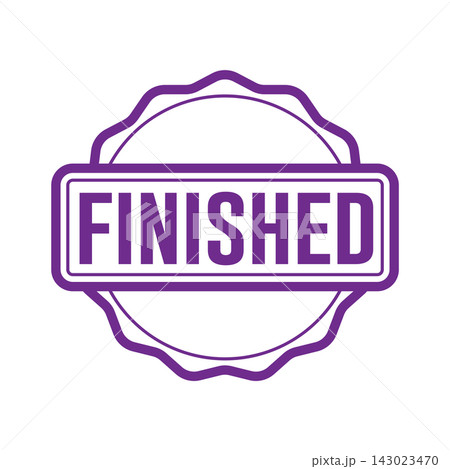Finished Rubber Stamp Graphic design templates simple and modern Finished Rubber Stamp Graphic design templates simple and modern 143023470