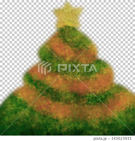 A soft Christmas tree with a watercolor texture A soft Christmas tree with a watercolor texture 143023935