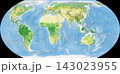 世界植生地図 イコールアース図法 143023955