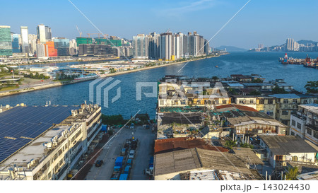 Sept 19 2026 Hong Kong Coastal harbor view along Ma Tau Kok waterfront Sept 19 2026 Hong Kong Coastal harbor view along Ma Tau Kok waterfront 143024430