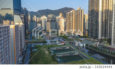 Hong Kong Sept 19 2026 Open public park space surrounding Kai Tak station 143024444