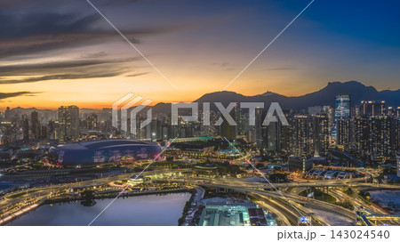 Hong Kong, July 10 2026 Kai Tak Sports Park Arena At Sunset 143024540