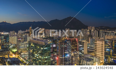 Hong Kong, July 10 2026 Kowloon Bay Night Skyline Beneath Hong Kong, July 10 2026 Kowloon Bay Night Skyline Beneath 143024548
